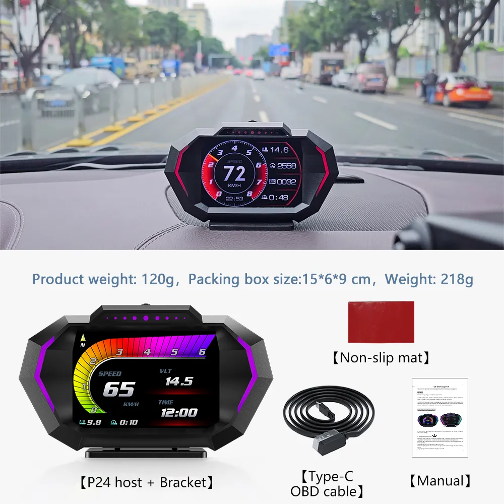 Multi-function Full LCD Instrument OBD+GPS Dual System Car OBD2 GPS HUD Head Up Smart Digital Speedometer with Tester Multi-function Full LCD Instrument OBD+GPS Dual System Car OBD2 GPS HUD Head Up Smart Digital Speedometer with Tester