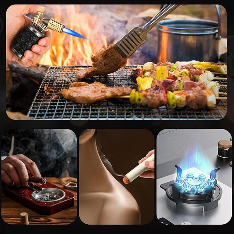 Multi-function Strong Gun Lighter Windproof Blue Flame One-touch Lock Fire Retro Appearance Design Cigar Lighter Multi-function Strong Gun Lighter Windproof Blue Flame One-touch Lock Fire Retro Appearance Design Cigar Lighter