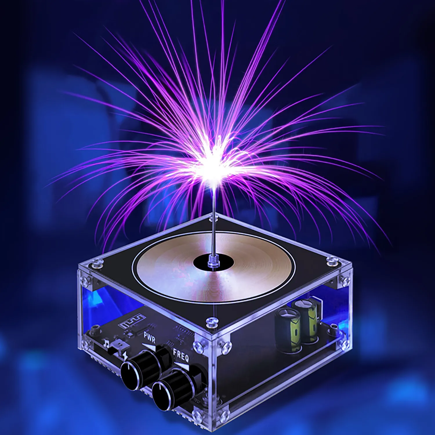 Multi-Function Tesla Music Tesla Coil Speaker, Wireless Transmission Lighting, Science and Education Experimental