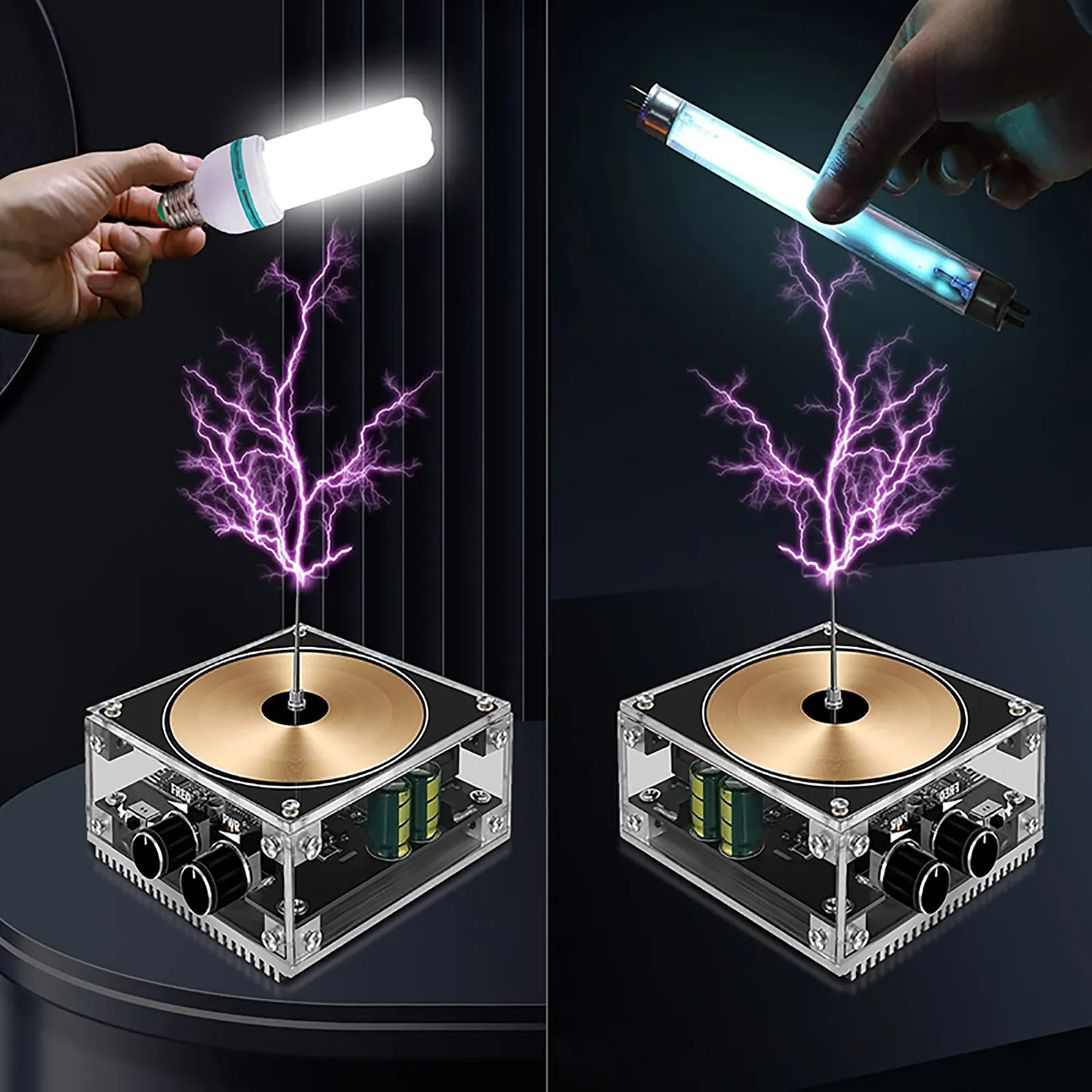 Multi-Function Tesla Music Tesla Coil Speaker, Wireless Transmission Lighting, Science and Education Experimental Multi-Function Tesla Music Tesla Coil Speaker, Wireless Transmission Lighting, Science and Education Experimental