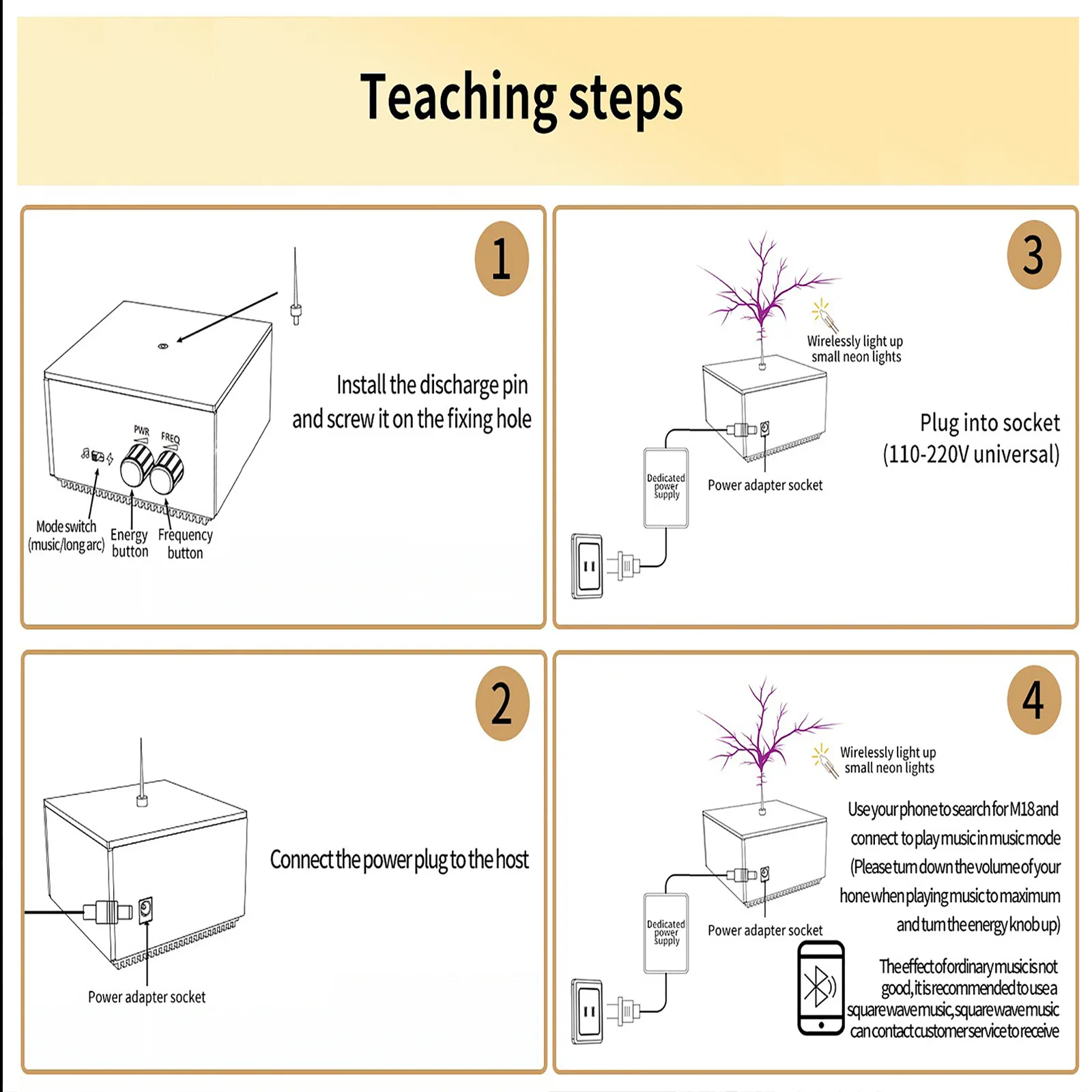 Multi-Function Tesla Music Tesla Coil Speaker, Wireless Transmission Lighting, Science and Education Experimental Multi-Function Tesla Music Tesla Coil Speaker, Wireless Transmission Lighting, Science and Education Experimental