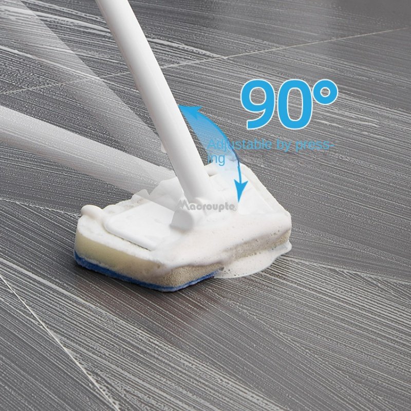 Multi Functional Bathroom Wall Brush Long Handle Removable Household Floor Bathtub Brushes Ceramic Tile Sponge Cleaning