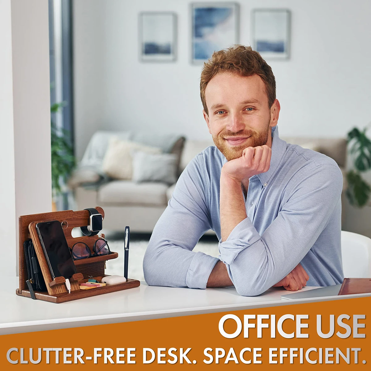Multi-functional Wooden For the Phone, Glasses, Watches, Keys, and other items Extension Base Father's Gift Bedside Multi-functional Wooden For the Phone, Glasses, Watches, Keys, and other items Extension Base Father's Gift Bedside