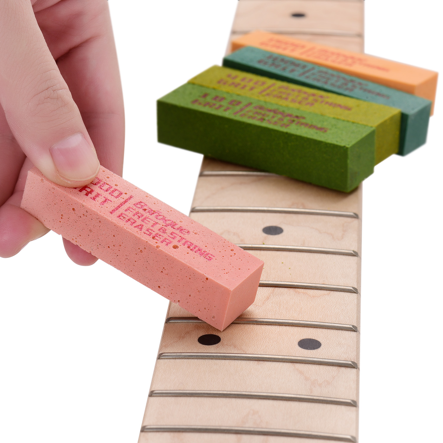 Multi Grit Rubber Fret Erasers Set (5 pcs) Multi Grit Rubber Fret Erasers Set (5 pcs)