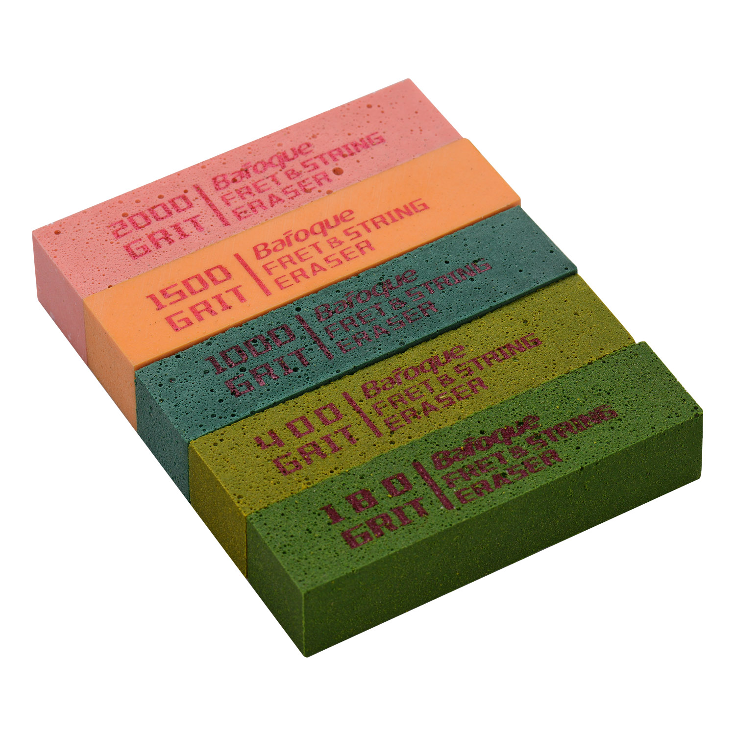 Multi Grit Rubber Fret Erasers Set (5 pcs) Multi Grit Rubber Fret Erasers Set (5 pcs)