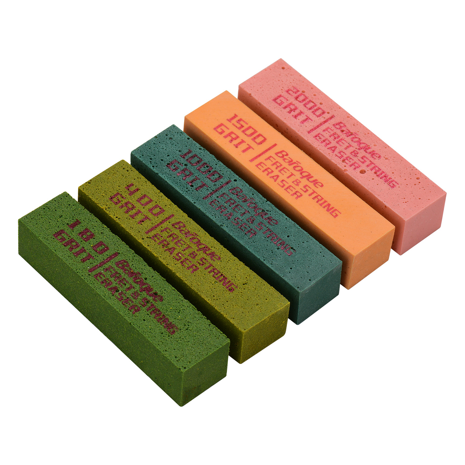 Multi Grit Rubber Fret Erasers Set (5 pcs) Multi Grit Rubber Fret Erasers Set (5 pcs)
