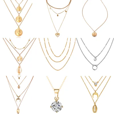 Multi Layered Necklace Fashion Accessory