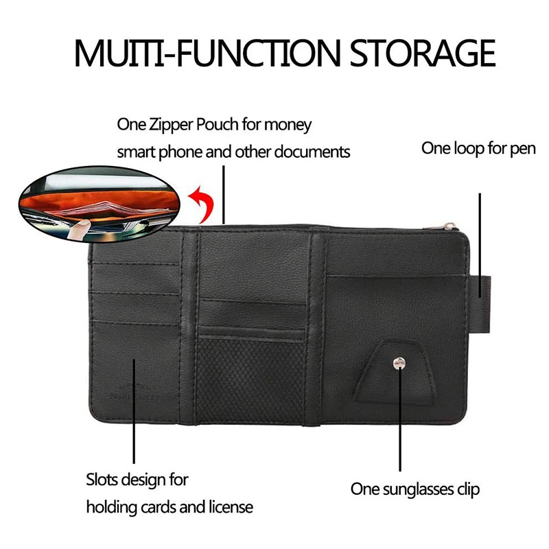 Multi Pockets Car Sun Visor Organizer Multi Pockets Car Sun Visor Organizer