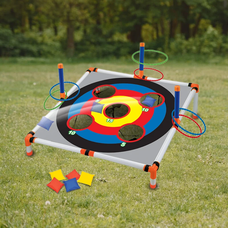 Multi-purpose Cornhole Set Ferrule Toss Game With 6 Sandbag Bean Bags Portable for Family Gathering Travel Camping Party