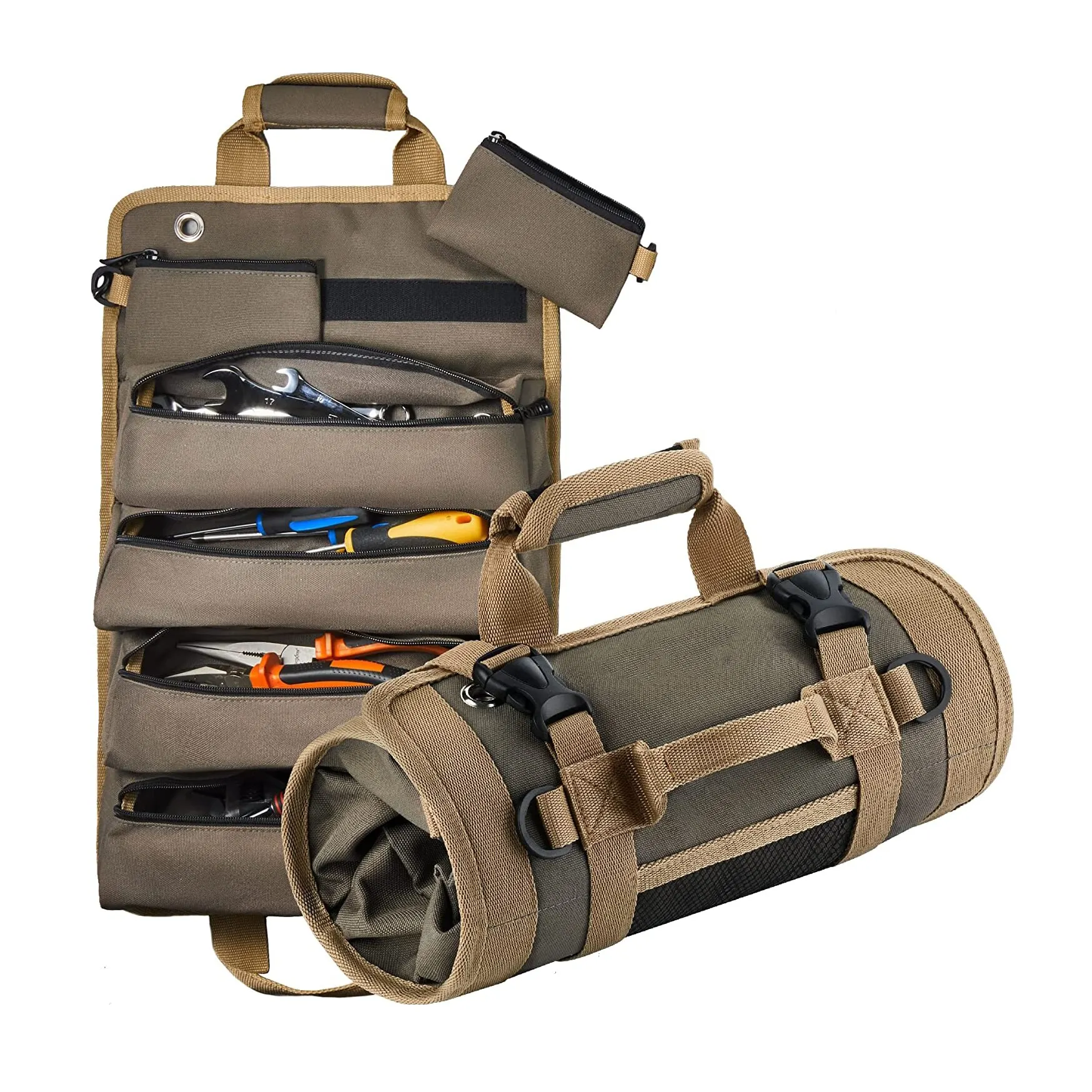 Multi-Purpose Hardware Tool Bag Professional Multi-Pocket Rolled Portable Storage Bag Rolled Waterproof Storage Bag