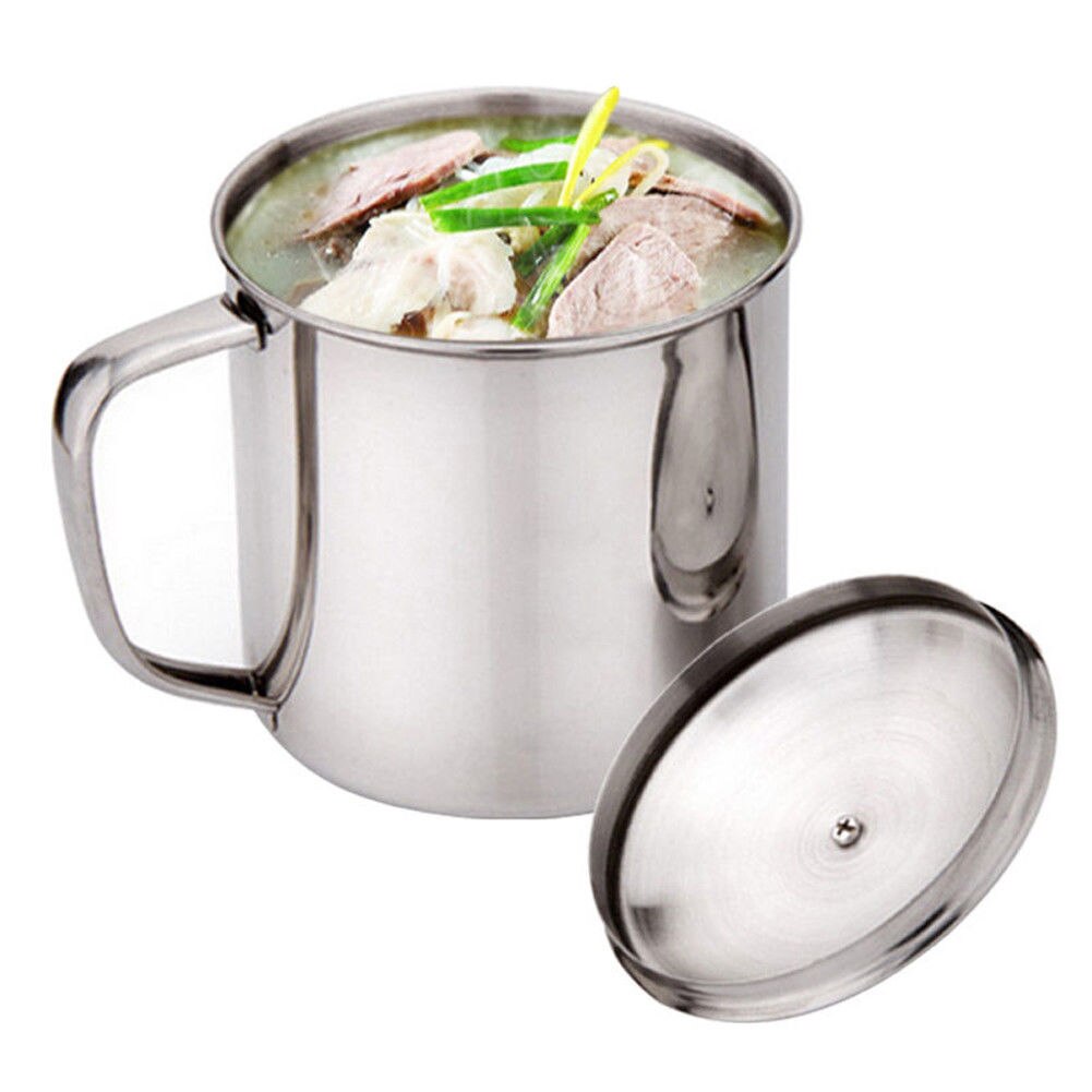 Multi Purpose Metal Camping Cup with Lid