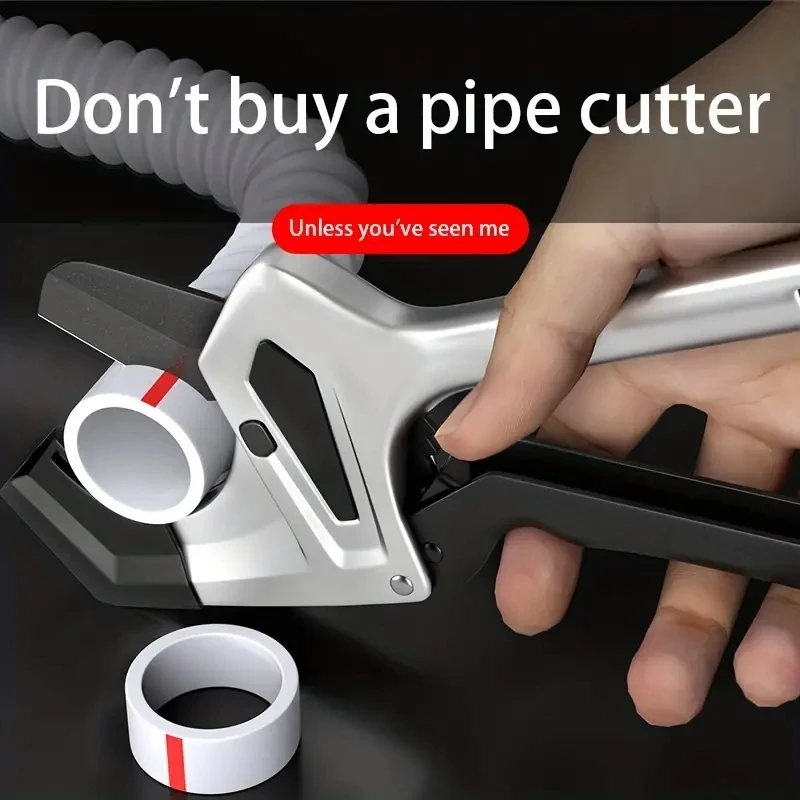 Multi-Purpose Pipe Cutter Non-Slip Water-Resistant Precision Cutting for Plastic & Rubber Tubing PVC Cutter Tool Hand