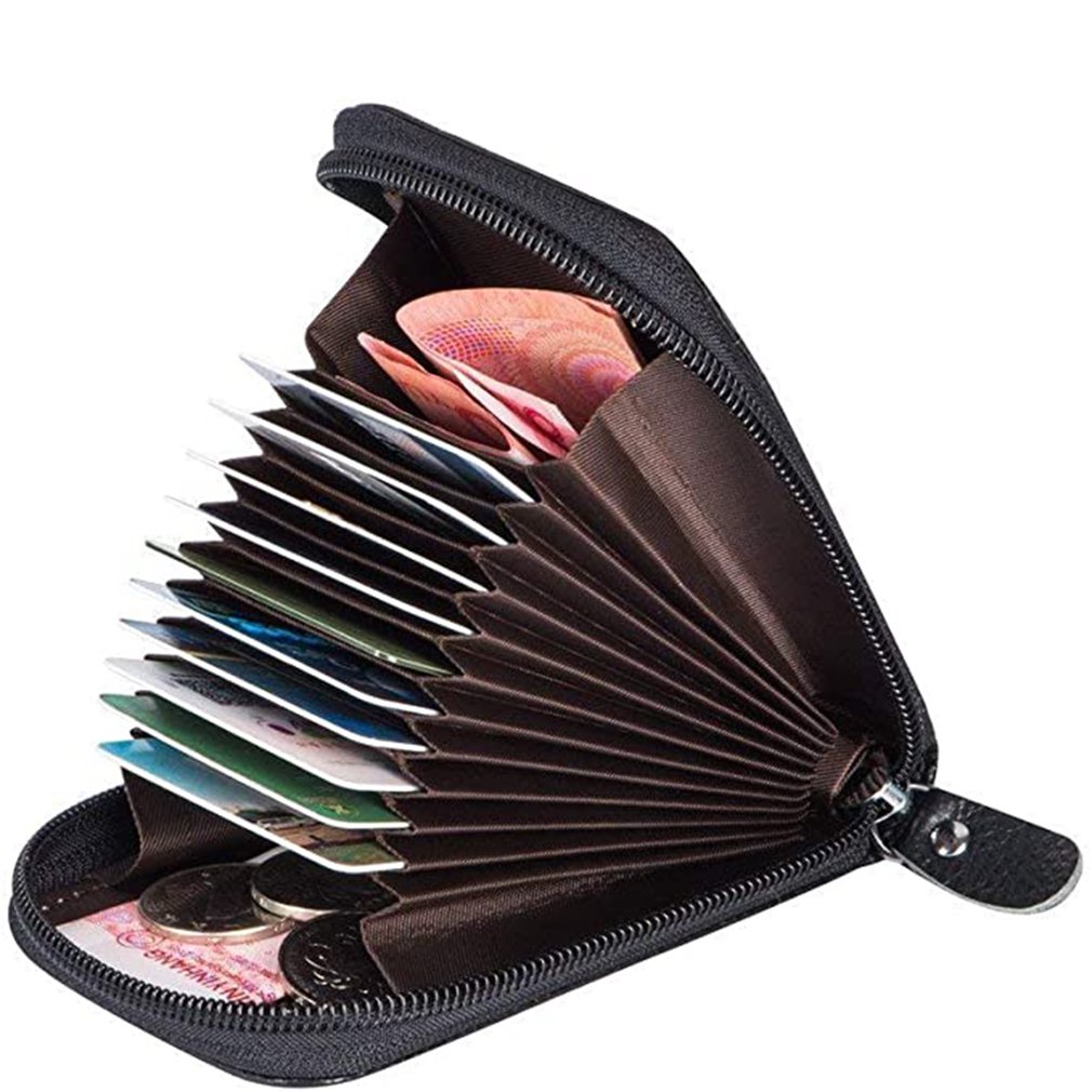Multi Slot Faux Leather Card Holder