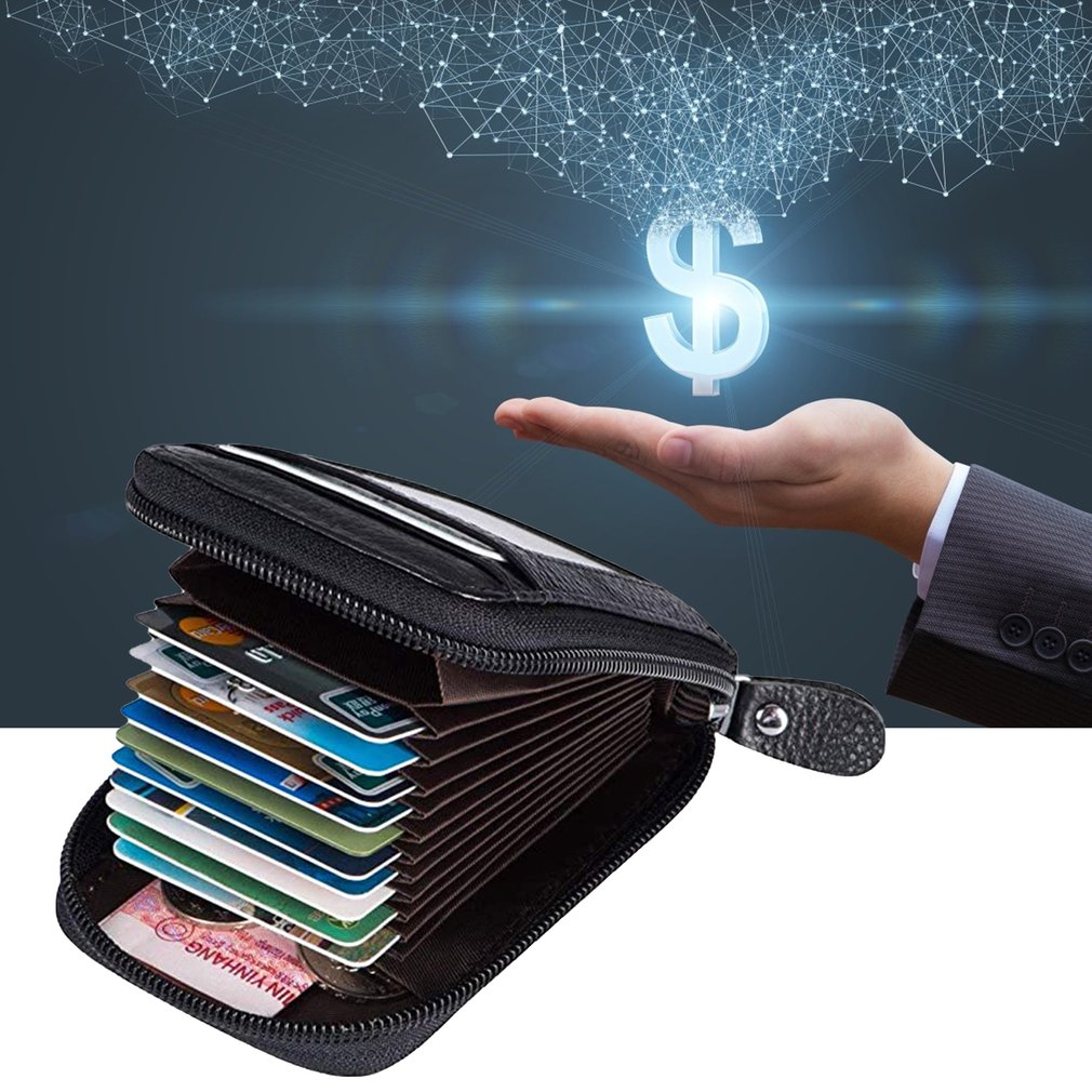 Multi Slot Faux Leather Card Holder