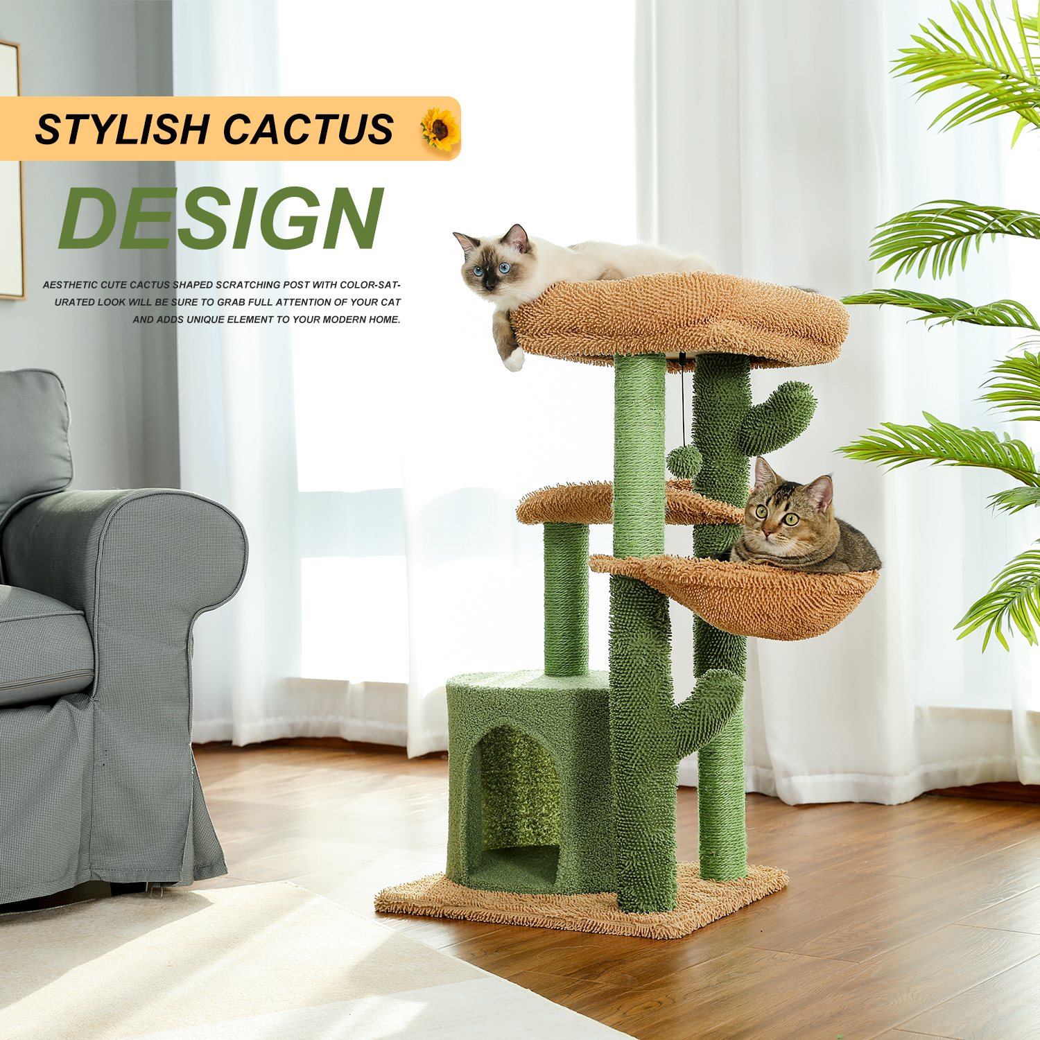 Multi Tier Cactus Cat Tower Multi Tier Cactus Cat Tower