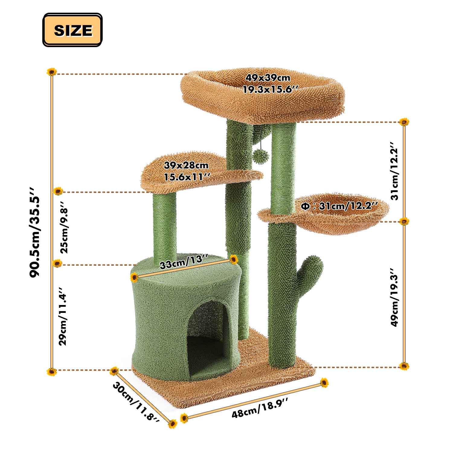 Multi Tier Cactus Cat Tower Multi Tier Cactus Cat Tower