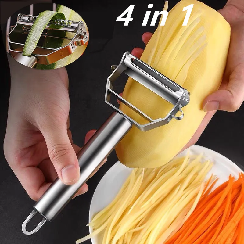 Multifunction Peeler Vegetable Fruit Peeler Stainless Steel Durable Potato Slicer Household Shredder Carrot Peeler