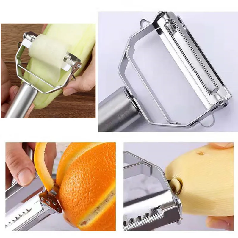 Multifunction Peeler Vegetable Fruit Peeler Stainless Steel Durable Potato Slicer Household Shredder Carrot Peeler