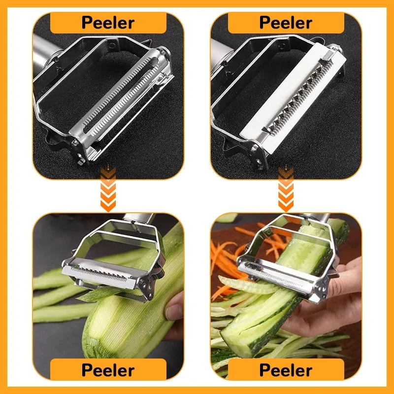 Multifunction Peeler Vegetable Fruit Peeler Stainless Steel Durable Potato Slicer Household Shredder Carrot Peeler