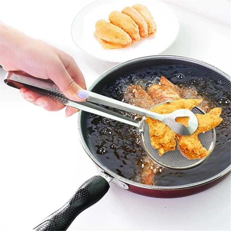 Multifunction Stainless Steel Sieve Filter Spoon Fried Food Oil Strainer Clip Multifunction Stainless Steel Sieve Filter Spoon Fried Food Oil Strainer Clip
