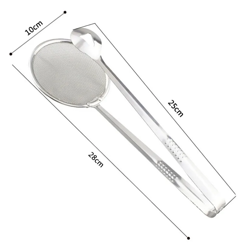 Multifunction Stainless Steel Sieve Filter Spoon Fried Food Oil Strainer Clip Multifunction Stainless Steel Sieve Filter Spoon Fried Food Oil Strainer Clip