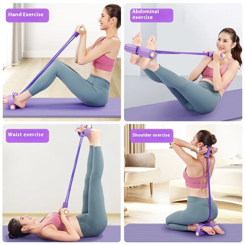 Multifunction Tension Rope Resistance Band Elastic Pedal Puller Leg Stretching Slimming Training Portable Fitness