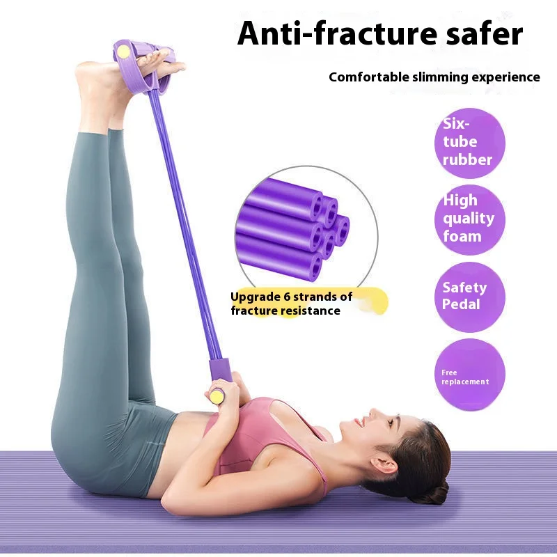 Multifunction Tension Rope Resistance Band Elastic Pedal Puller Leg Stretching Slimming Training Portable Fitness