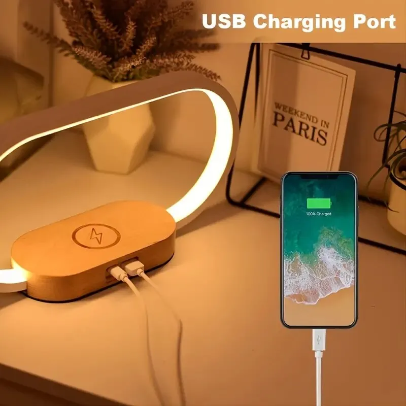 Multifunction Wireless Charger Pad Stand Clock LED Desk Lamp Night Light USB Port Fast Charging Station Dock Multifunction Wireless Charger Pad Stand Clock LED Desk Lamp Night Light USB Port Fast Charging Station Dock