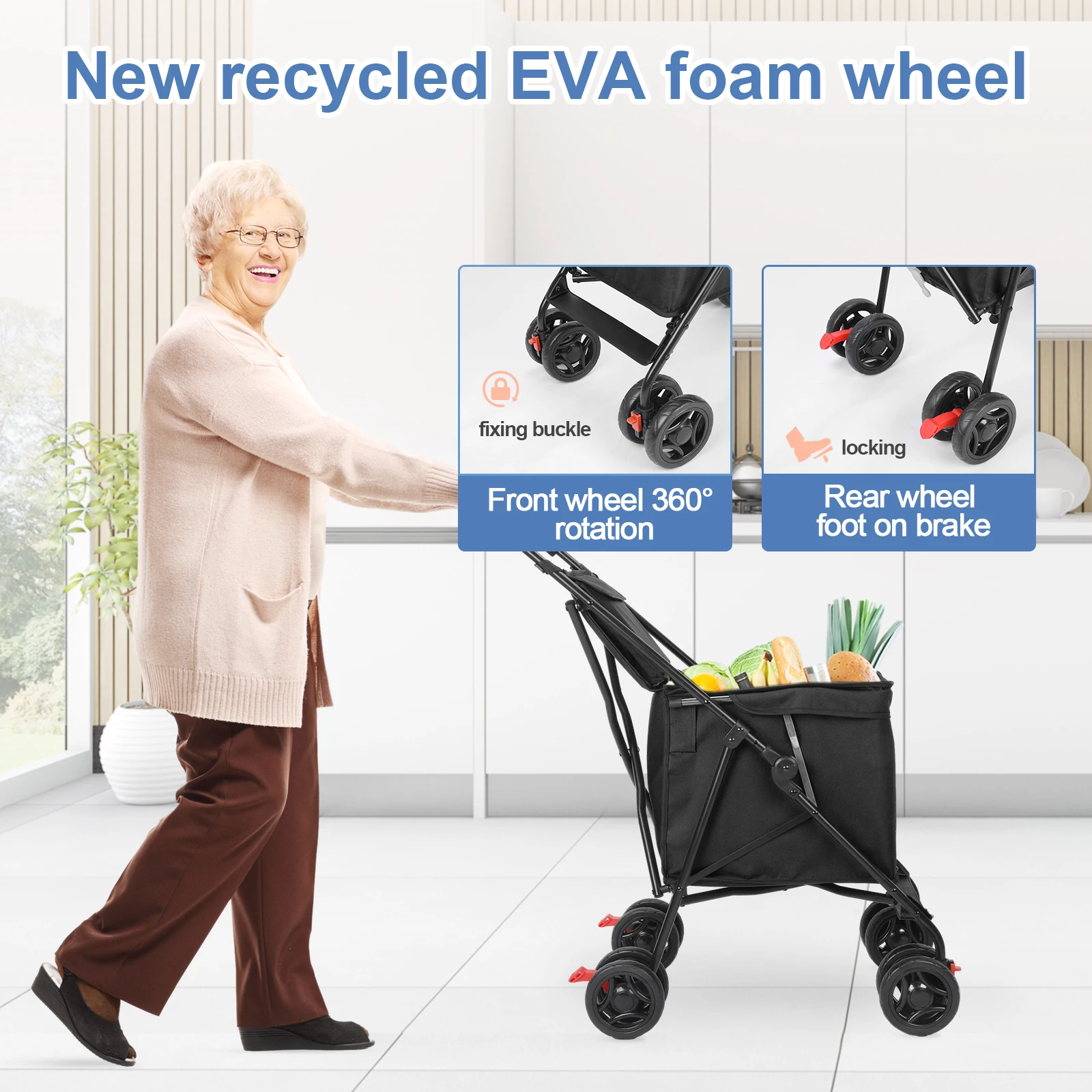Multifunctional Cart Folding Portable Durable Lightweight Market Purchase Bag Trolley,Pet Stroller,For Picnic Multifunctional Cart Folding Portable Durable Lightweight Market Purchase Bag Trolley,Pet Stroller,For Picnic