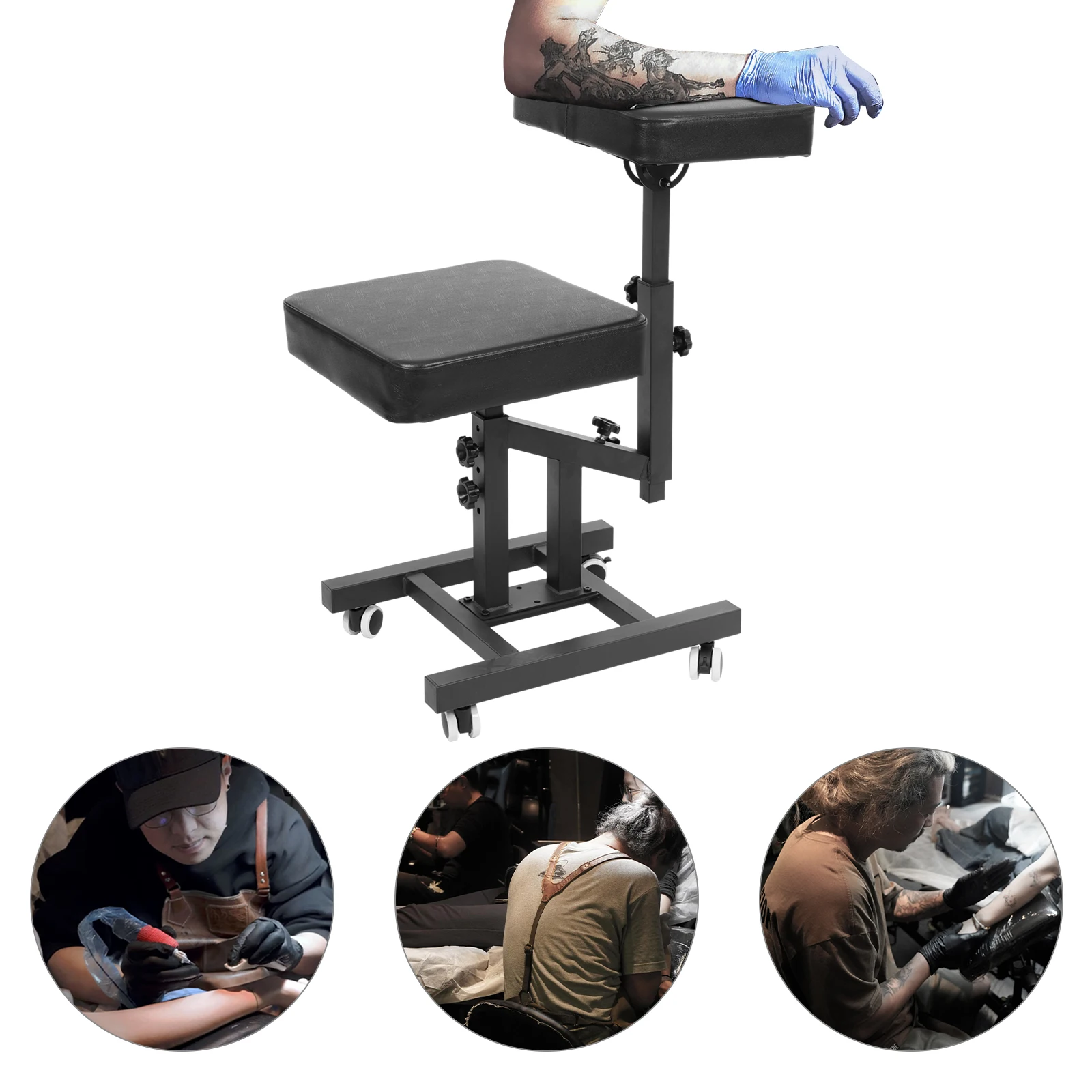 Multifunctional Chair with Armrest for Tattoo Artists Tattoo Chairs Arm Rest Armrest Stand with Foot Pads Ajustable