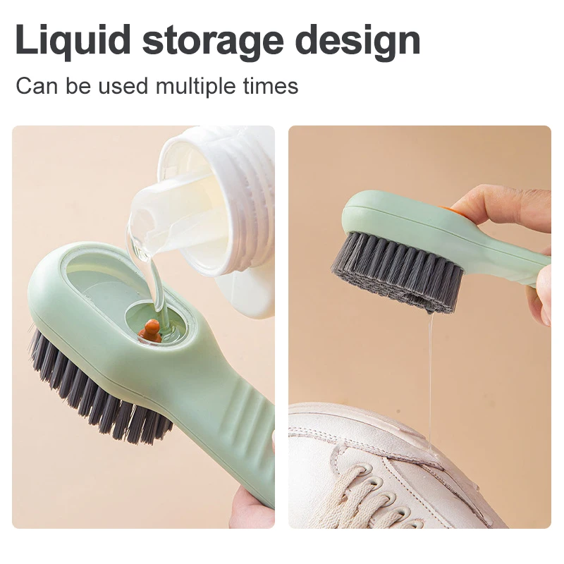 Multifunctional Cleaning Shoe Brush Soft Bristle Automatic Liquid Dispensing Brush Long Handle Brush Household Cleaning Multifunctional Cleaning Shoe Brush Soft Bristle Automatic Liquid Dispensing Brush Long Handle Brush Household Cleaning