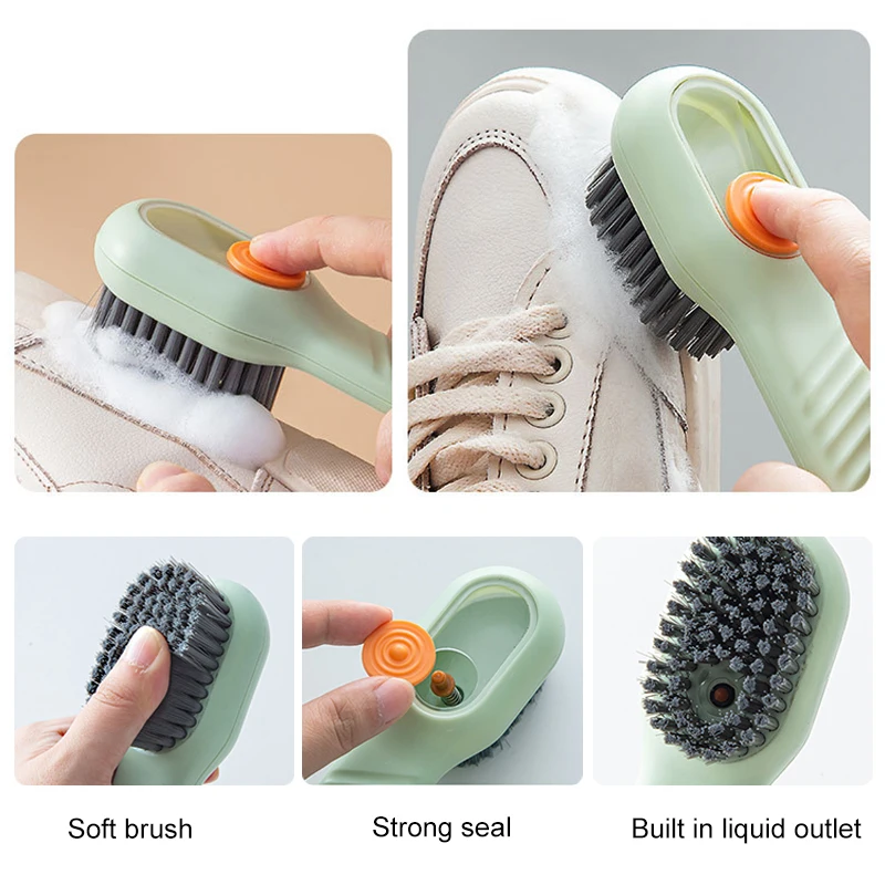 Multifunctional Cleaning Shoe Brush Soft Bristle Automatic Liquid Dispensing Brush Long Handle Brush Household Cleaning Multifunctional Cleaning Shoe Brush Soft Bristle Automatic Liquid Dispensing Brush Long Handle Brush Household Cleaning