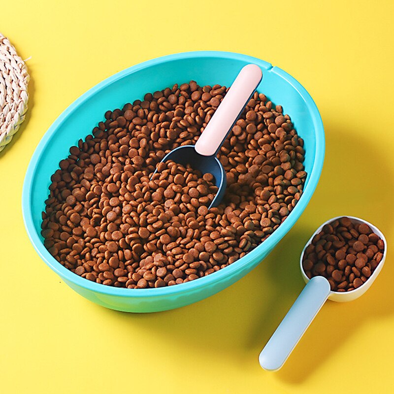Multifunctional Dog Food Cat Food Shovel Feeding Spoon Sealed Bag Clip Creative Measuring Cup Curved Design Easy To Multifunctional Dog Food Cat Food Shovel Feeding Spoon Sealed Bag Clip Creative Measuring Cup Curved Design Easy To