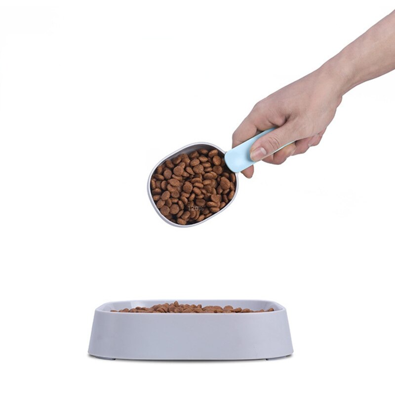 Multifunctional Dog Food Cat Food Shovel Feeding Spoon Sealed Bag Clip Creative Measuring Cup Curved Design Easy To Multifunctional Dog Food Cat Food Shovel Feeding Spoon Sealed Bag Clip Creative Measuring Cup Curved Design Easy To