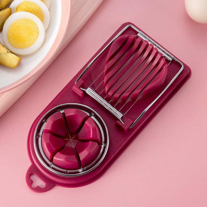 Multifunctional Egg Cutter Stainless Steel Egg Slicer Sectioner Cutter Mold Flower Shape Luncheon Meat Cutter