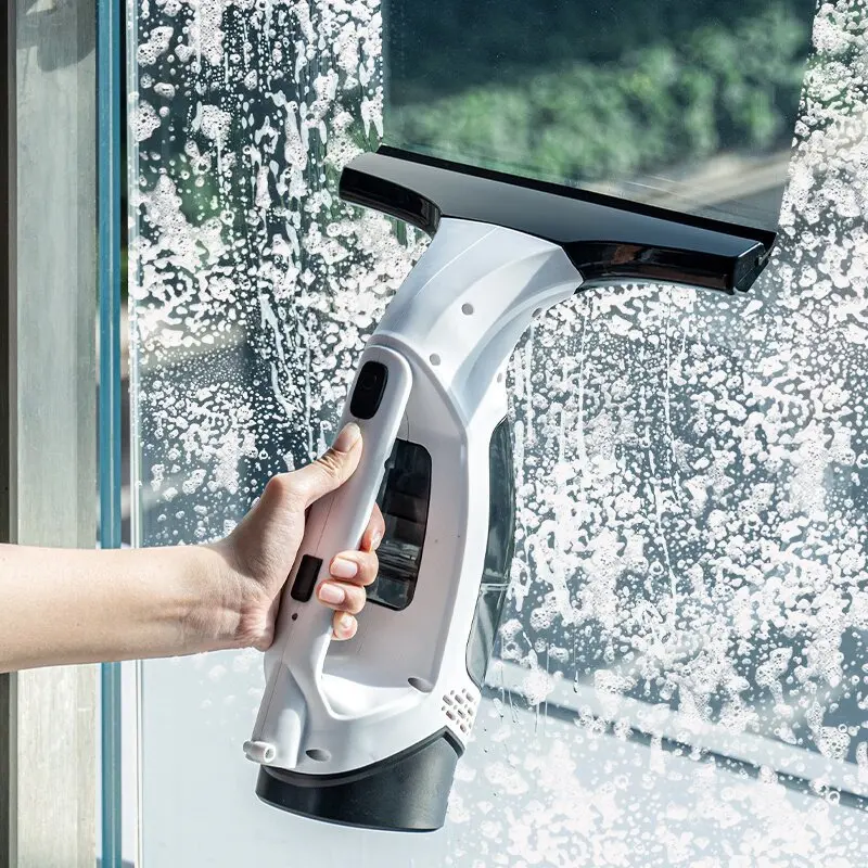 Multifunctional Electric Cordless Window Cleaner Machine White Cordless Rechargeable Automatic Portable Glass Cleaner