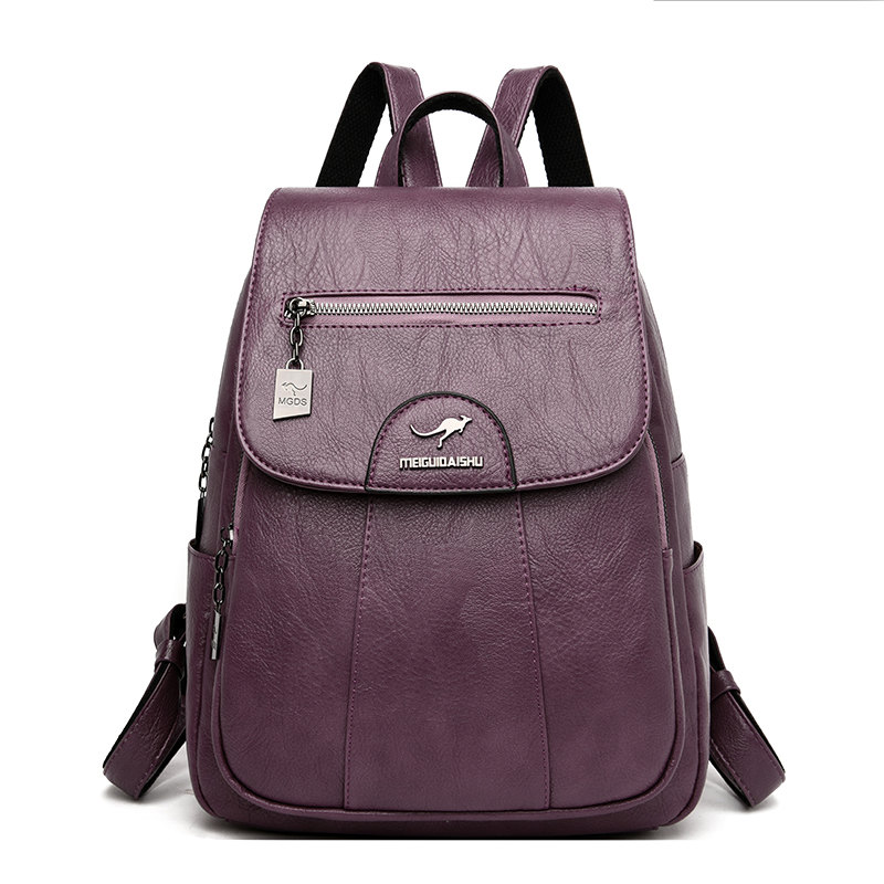 Multifunctional Leather Backpack for Women
