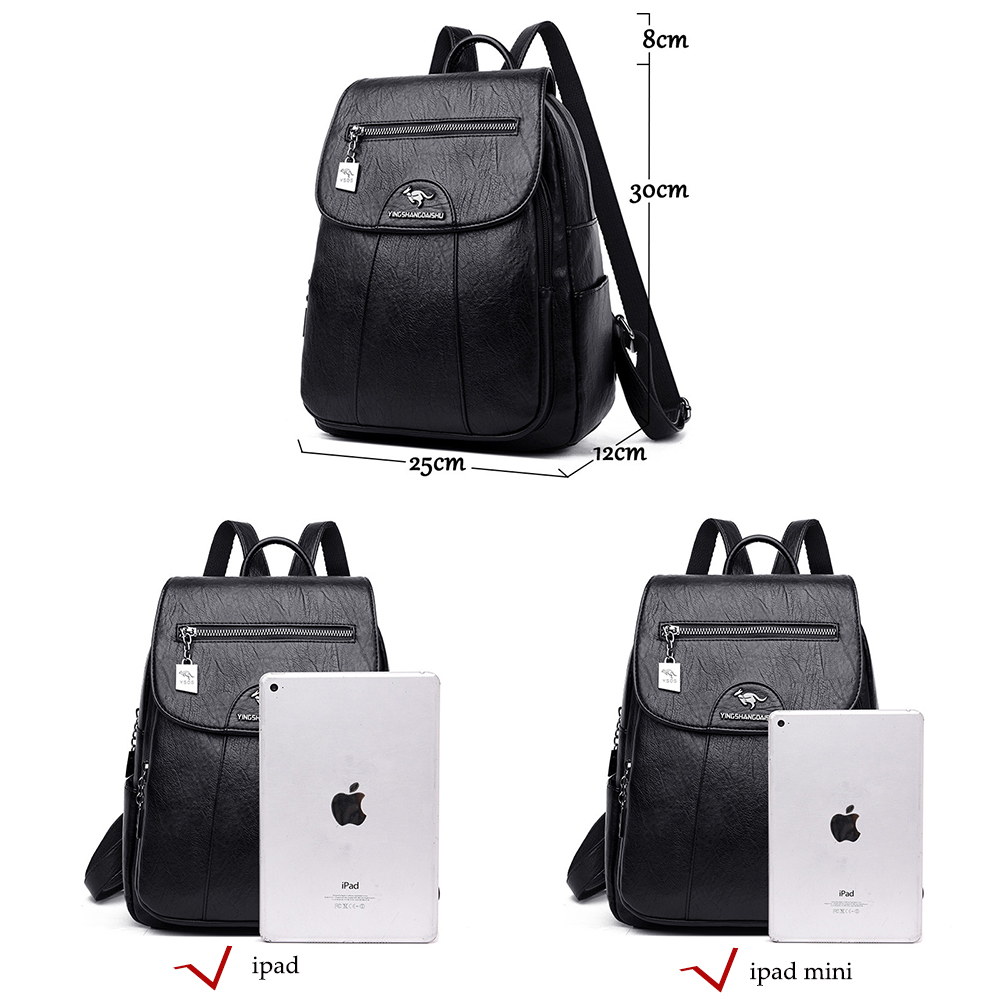 Multifunctional Leather Backpack for Women