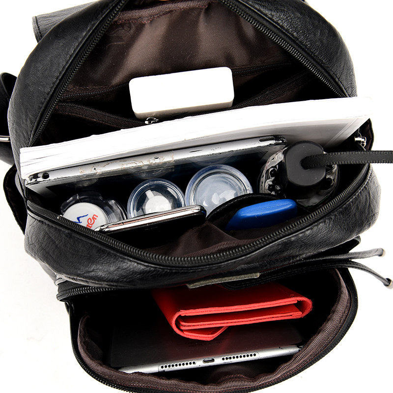 Multifunctional Leather Backpack for Women