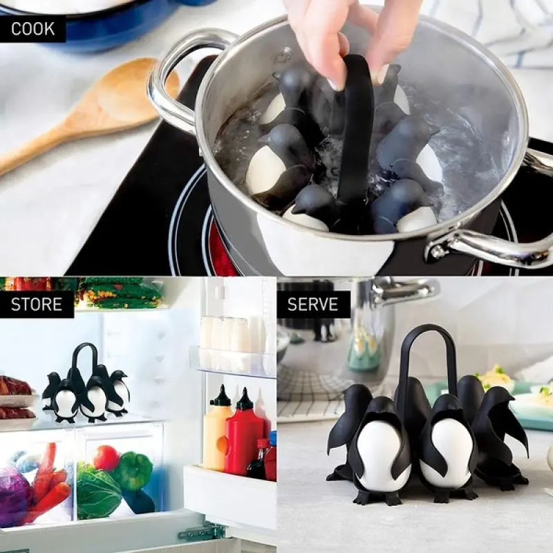 Multifunctional Penguin Shape Kitchen Egg Storage Rack Egg Cooker Refrigerator Storage Shelf Multifunctional Penguin Shape Kitchen Egg Storage Rack Egg Cooker Refrigerator Storage Shelf