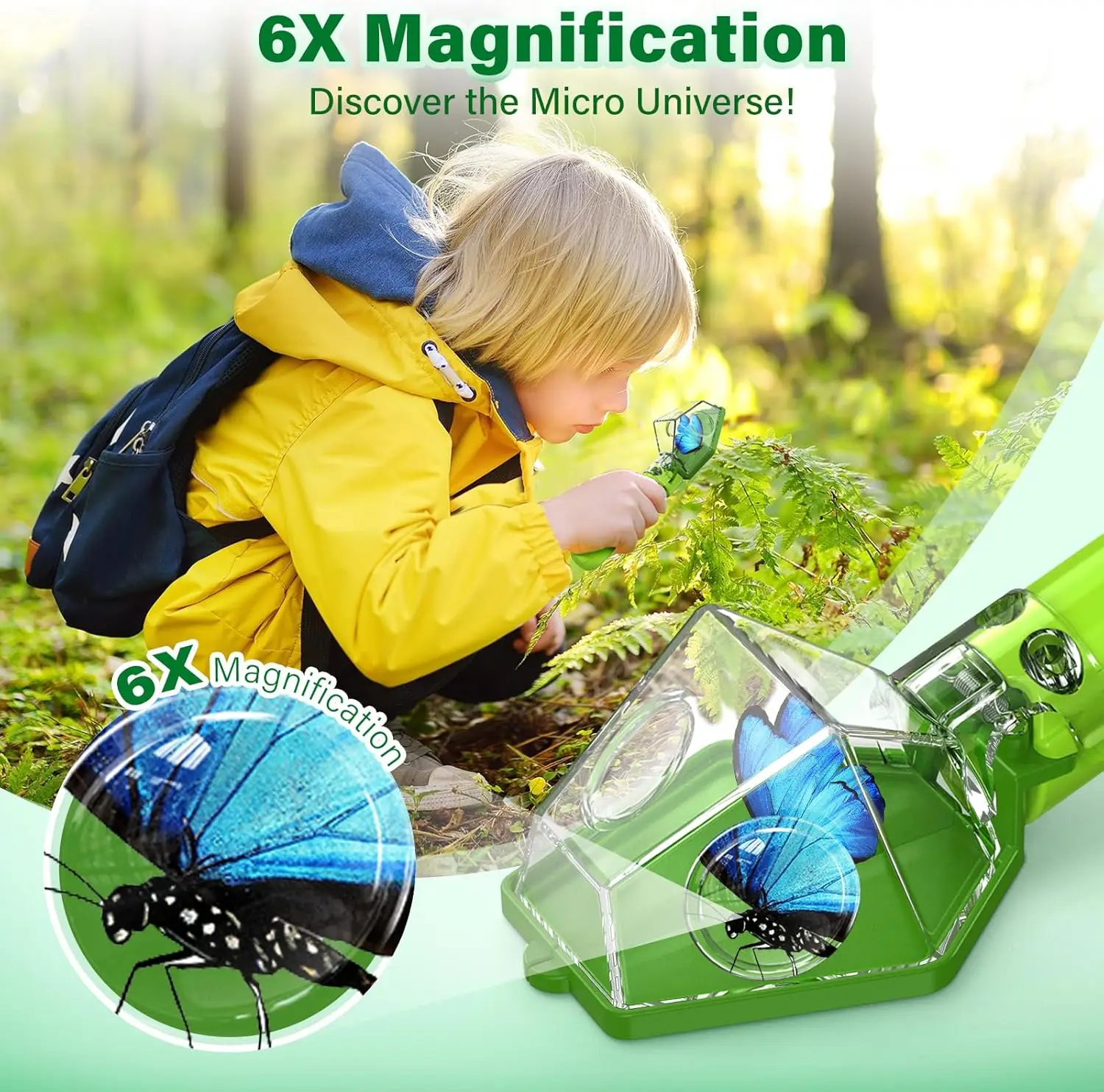 Multifunctional Portable Insect Catcher with 6X Magnifier Glass -Educational Exploration Tool for Indoor and Outdoor Multifunctional Portable Insect Catcher with 6X Magnifier Glass -Educational Exploration Tool for Indoor and Outdoor