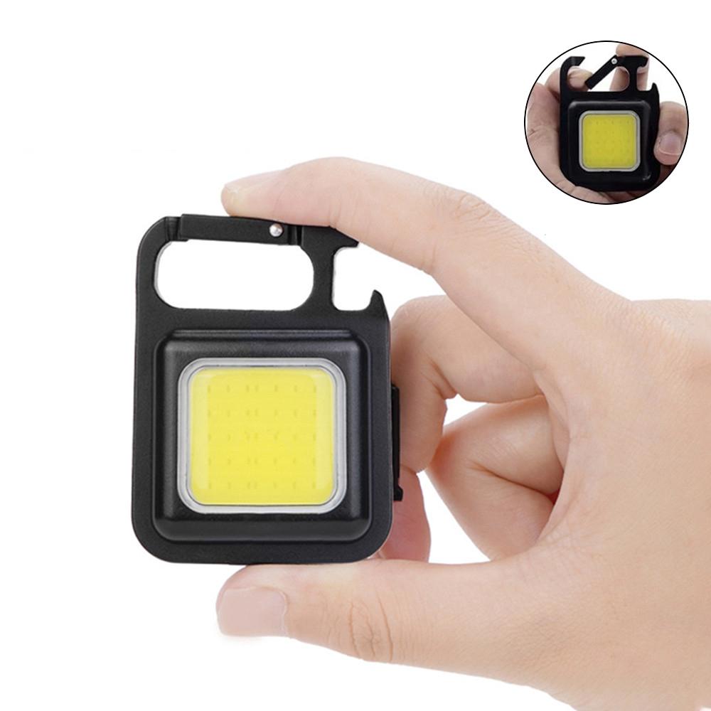 Multifunctional Portable Mini LED Flashlight USB Rechargeable Pocket Keychain Light Outdoor Waterproof Emergency