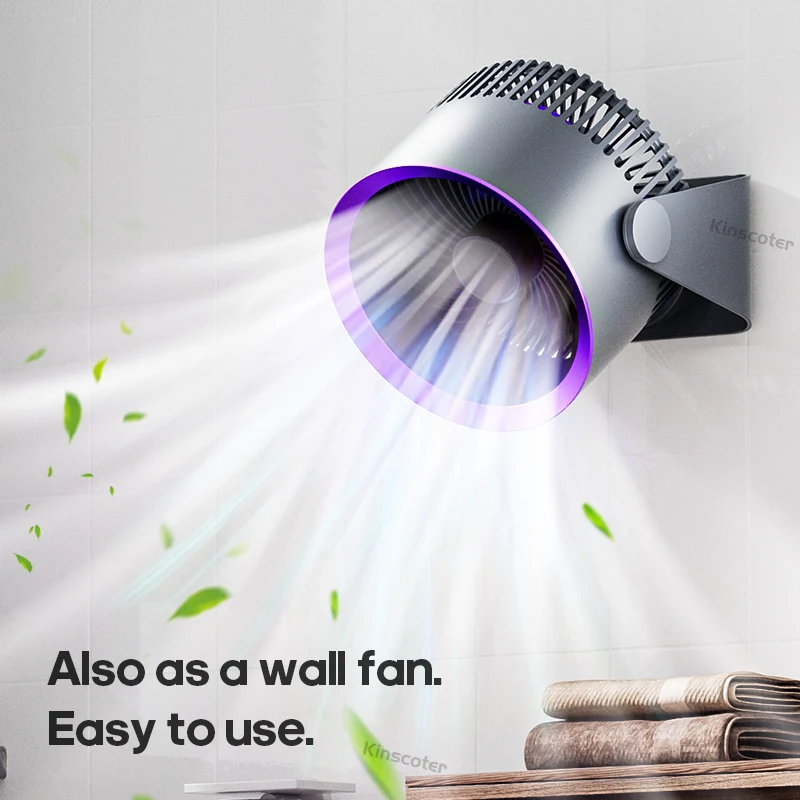 Multifunctional Rechargeable Electric Fan Circulator Wireless Portable Home Quiet Ventilator Desktop Wall Ceiling Fan
