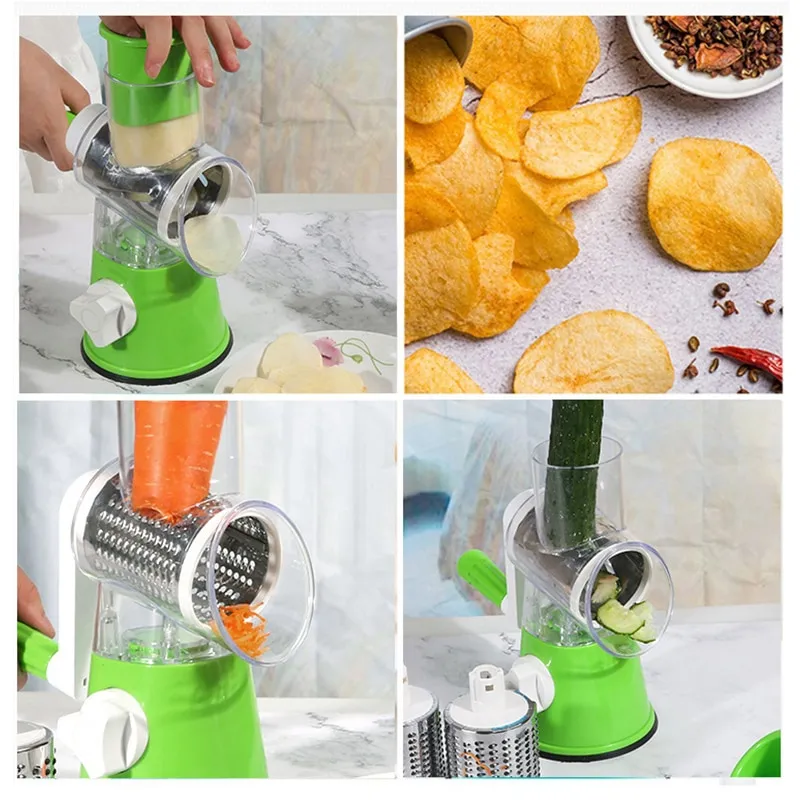 Multifunctional Roller Vegetable Cutter Hand Crank Home Kitchen Shredder Potato Grater Multifunctional Roller Vegetable Cutter Hand Crank Home Kitchen Shredder Potato Grater