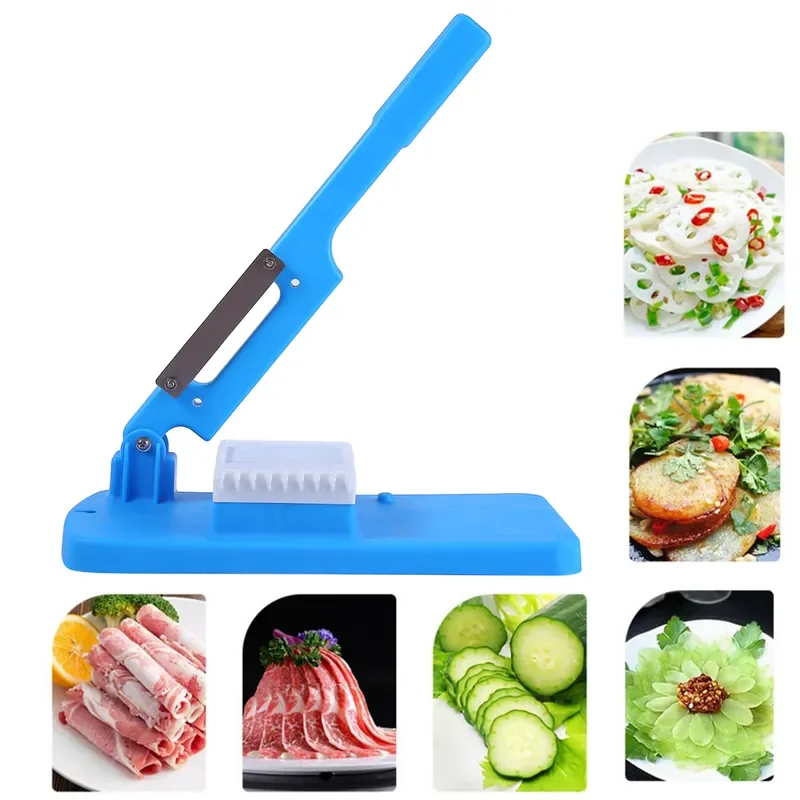 Multifunctional Table Slicer Frozen Meat Cutting Machine Beef Herb Mutton Rolls Cutter Fruit Vegetable Easy Slice