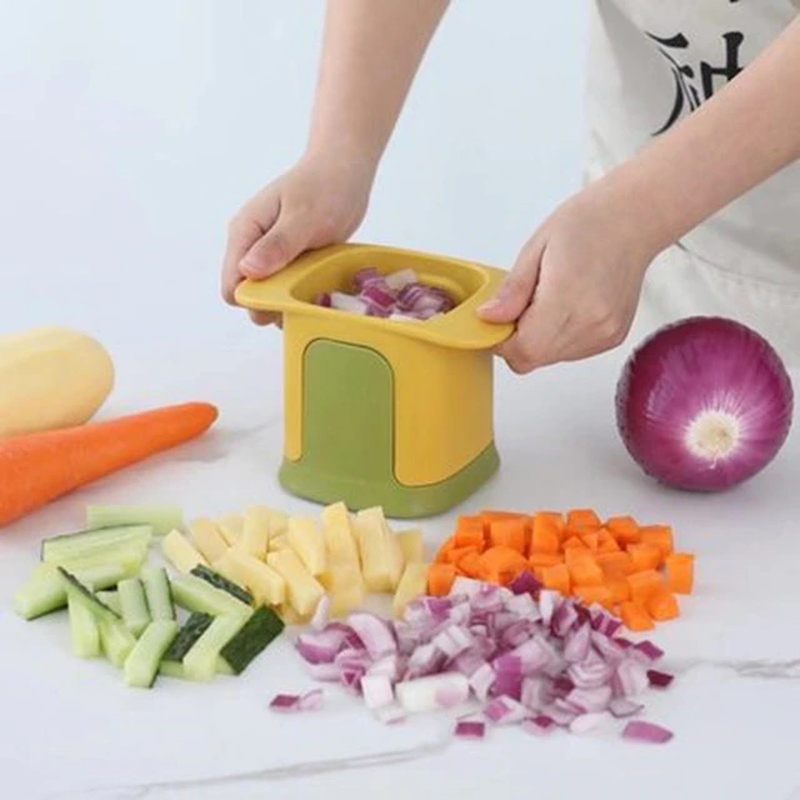 Multifunctional Vegetable Chopper French Fries Cutter Household Hand Pressure Onion Dicer Cucumber Potato Slicer
