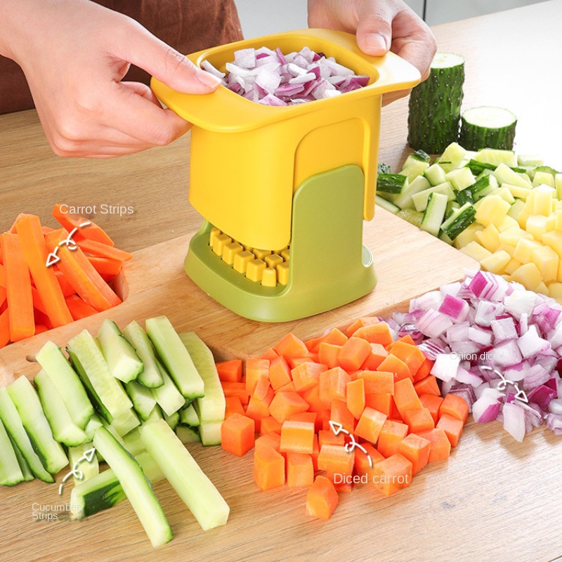 Multifunctional Vegetable Chopper French Fries Cutter Household Hand Pressure Onion Dicer Cucumber Potato Slicer