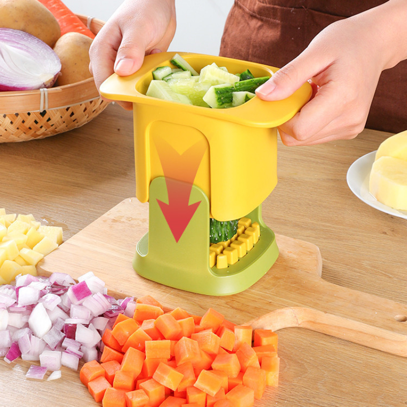 Multifunctional Vegetable Chopper French Fries Cutter Household Hand Pressure Onion Dicer Cucumber Potato Slicer