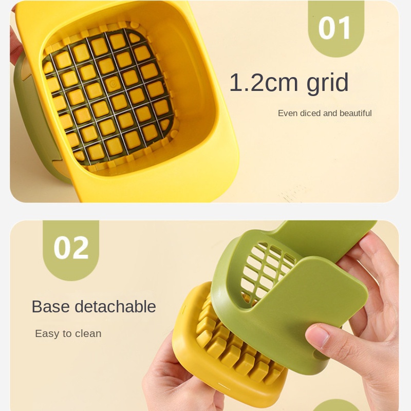 Multifunctional Vegetable Chopper French Fries Cutter Household Hand Pressure Onion Dicer Cucumber Potato Slicer