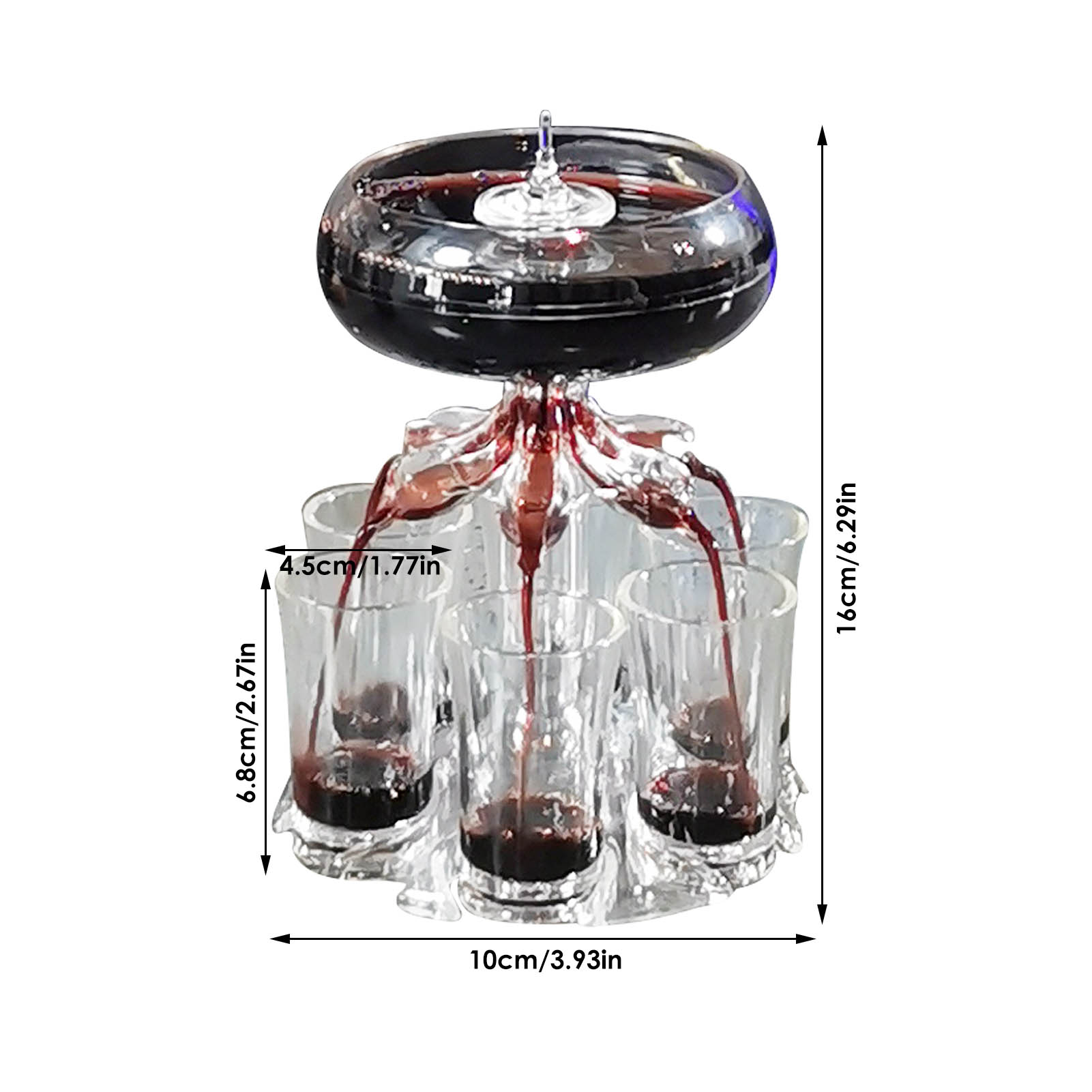 Multiple Shot Pourer with Shot Glasses Multiple Shot Pourer with Shot Glasses